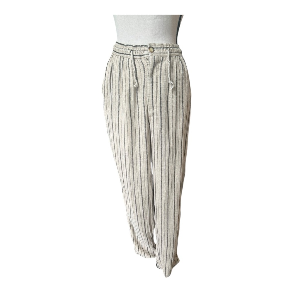 Vintage Structure Collezioni Striped Linen Pants Small Korea